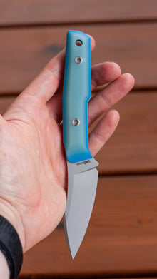 Kestrel — M390 / Opal + Blue G10